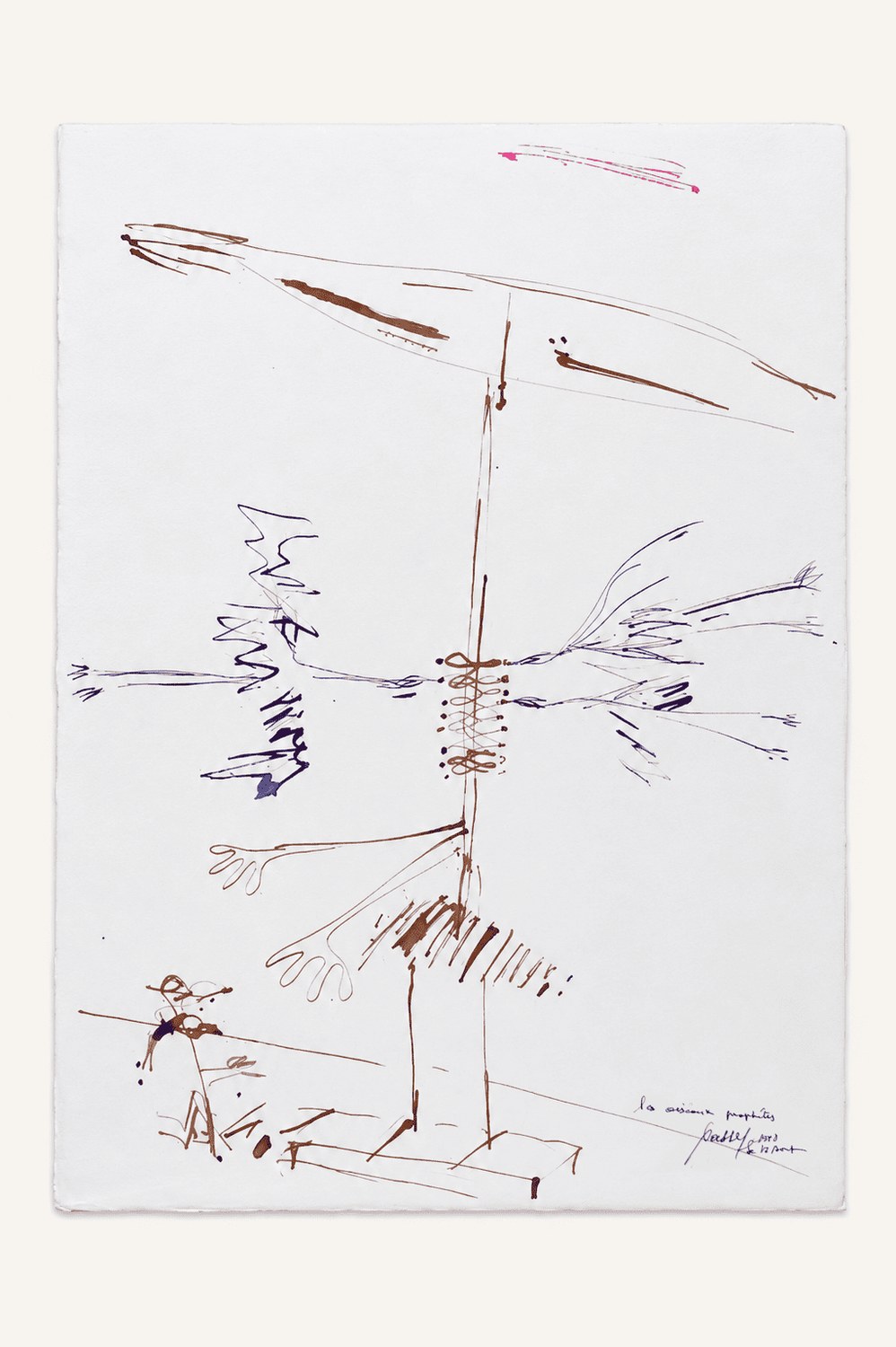 Les oiseaux prophètes, 1988, encre de Chine