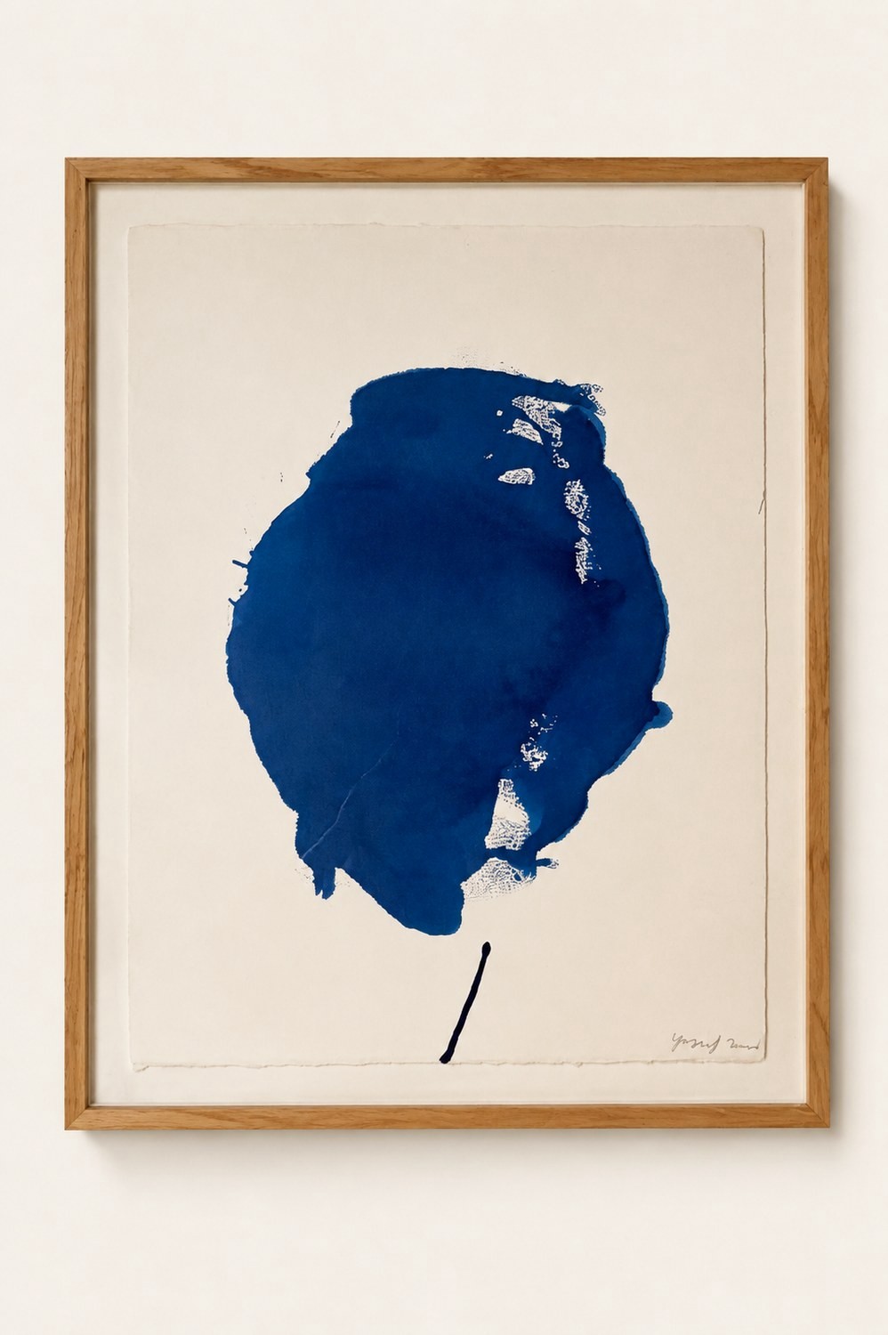 Sans titre, 2000, encre bleue, encadré