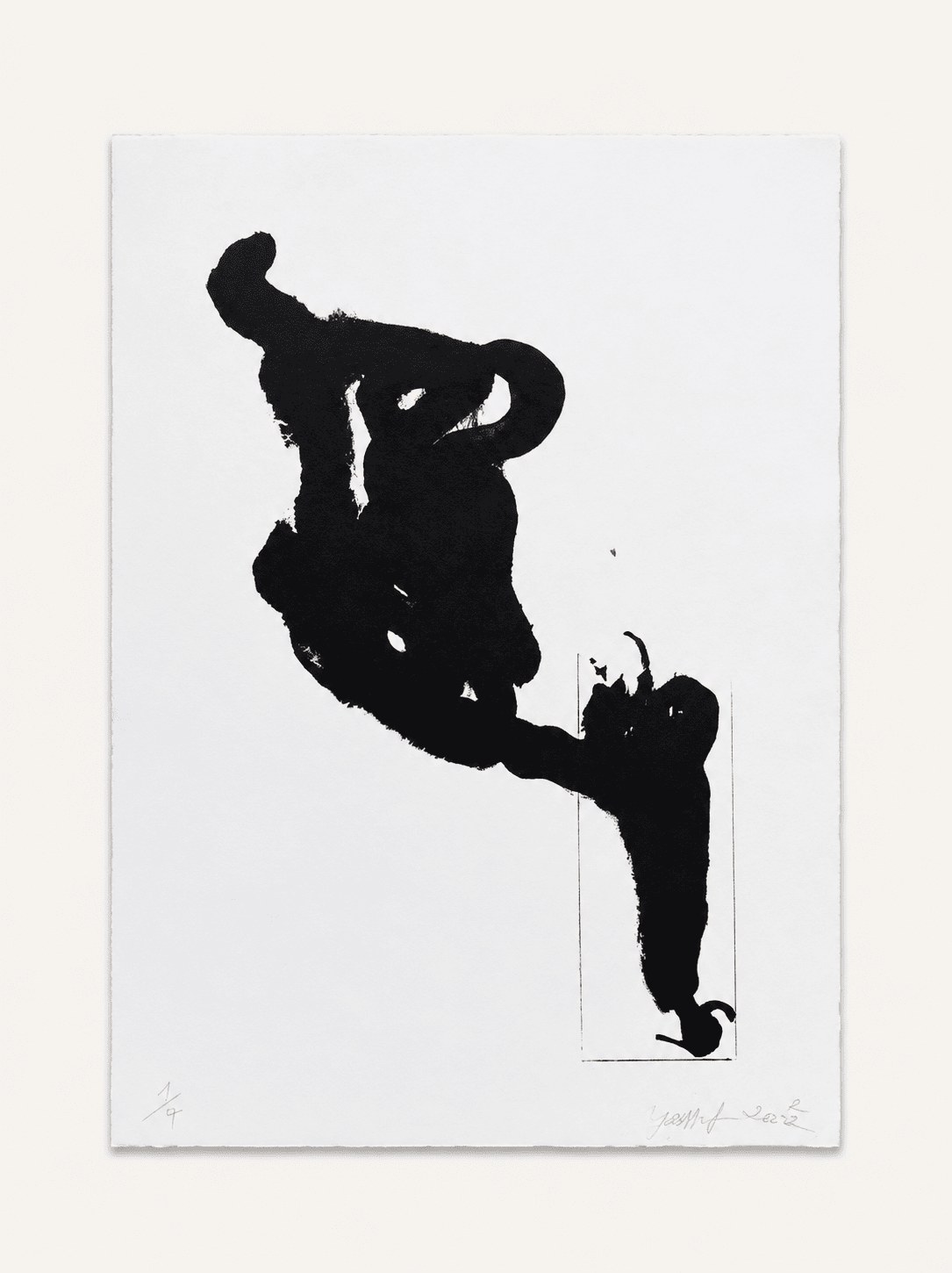 Sans titre, 2012, lithographie noire, épreuve 1/4