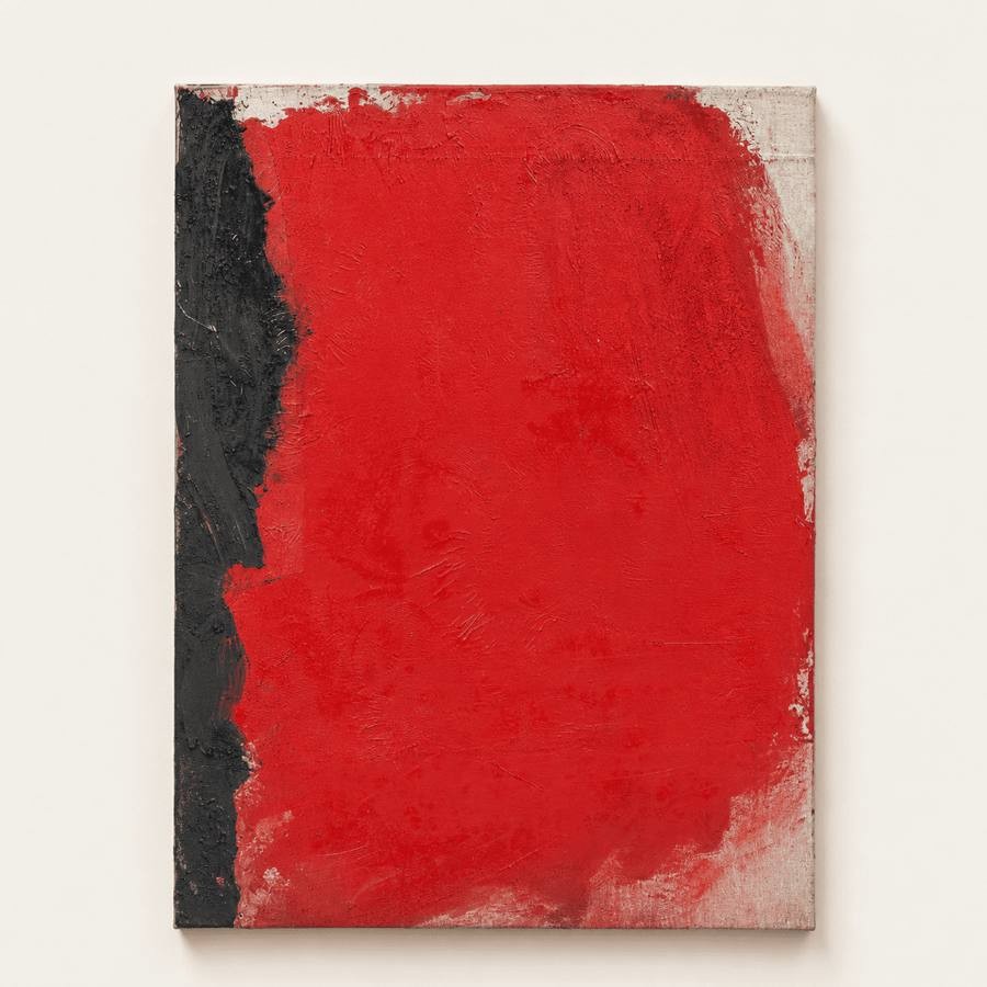 Sans titre, composition rouge et noire