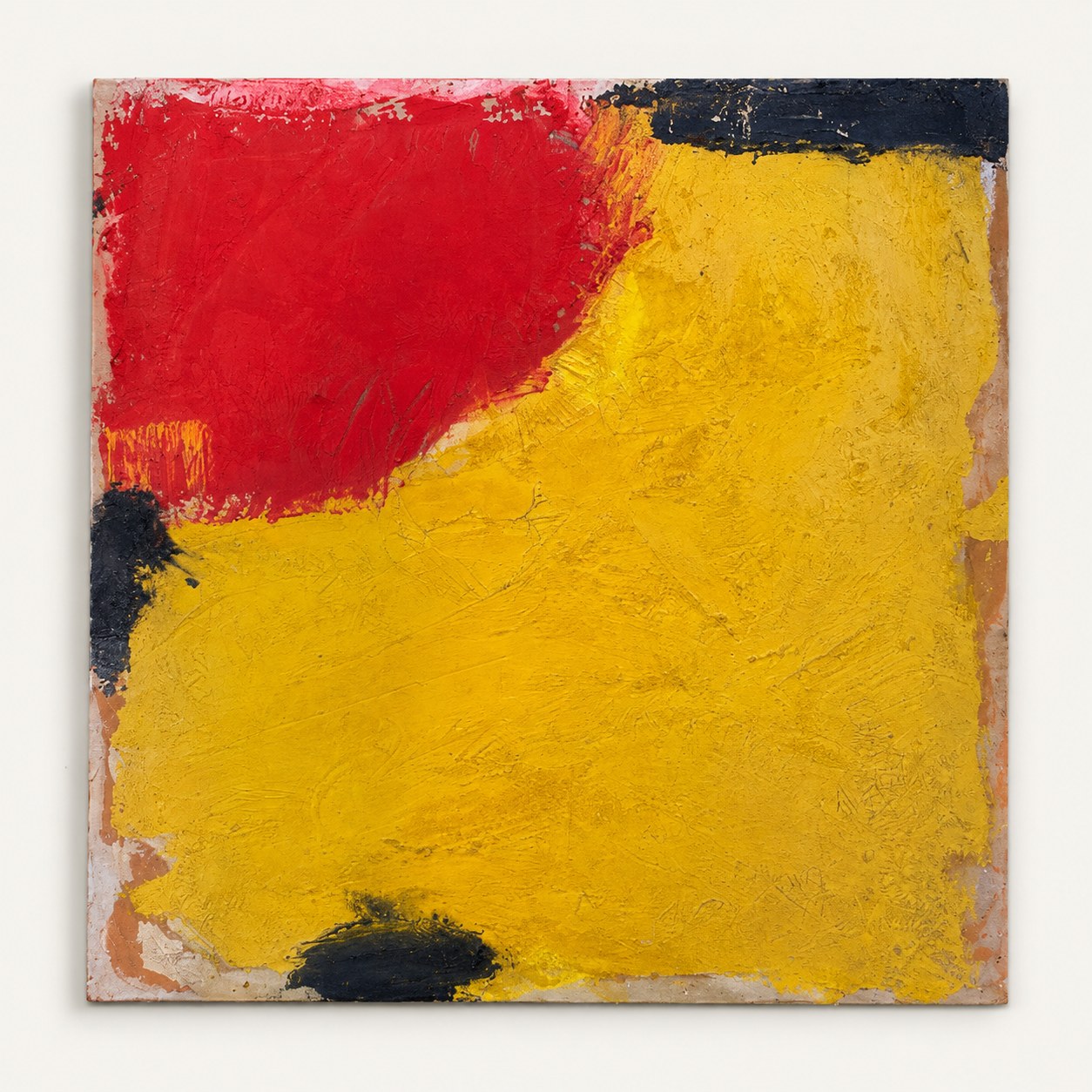 Composition rouge et jaune, aplats francs