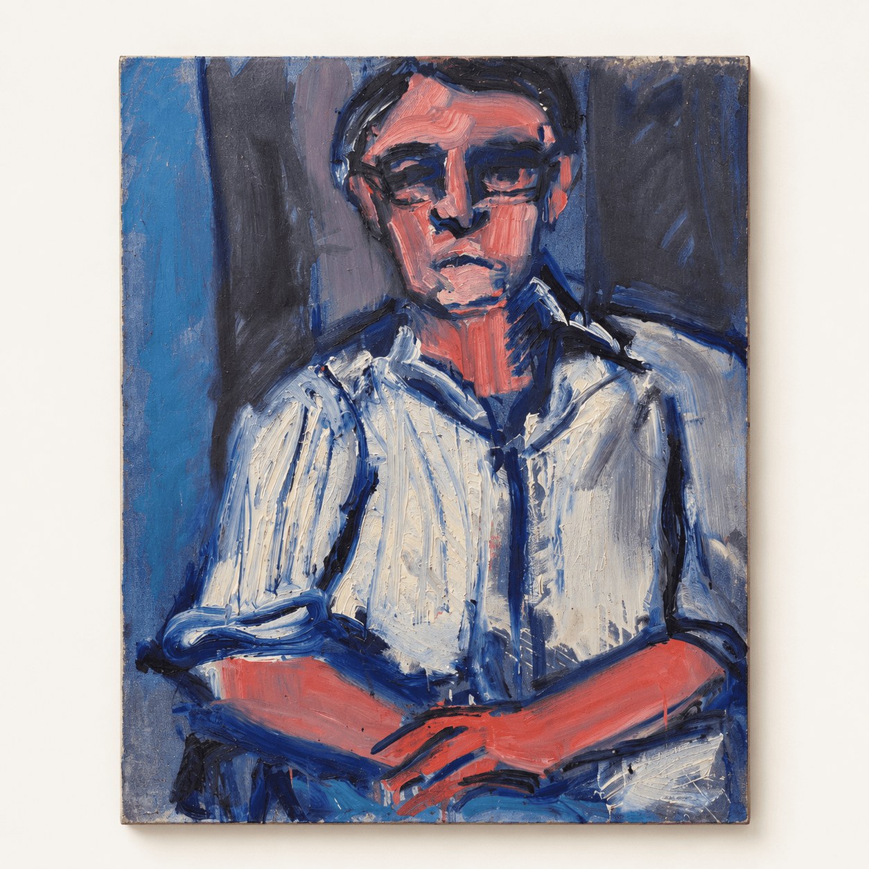 Portrait d'homme en chemise blanche