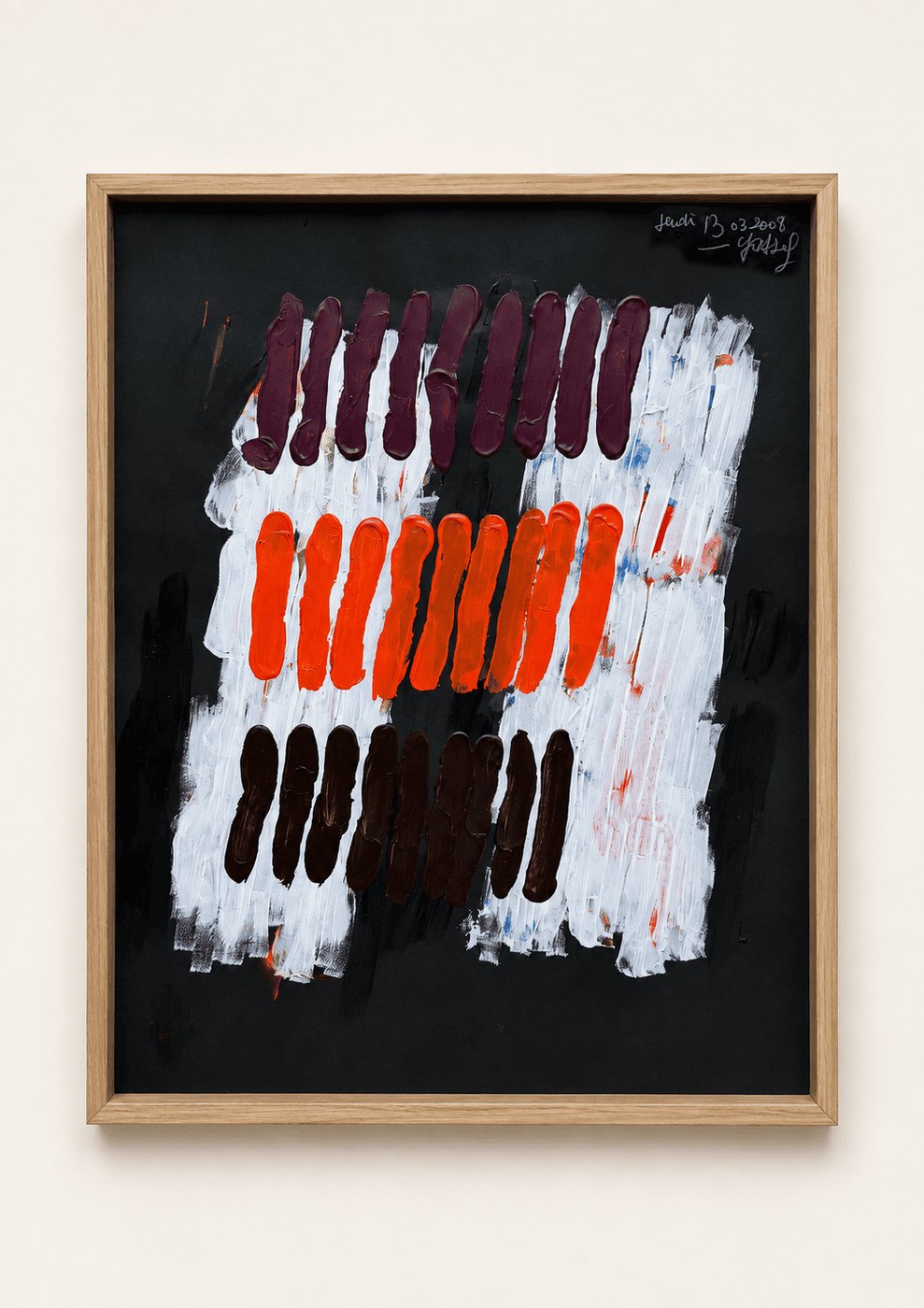 Sans titre, 13 mars 2008, bandes de couleur encadrées